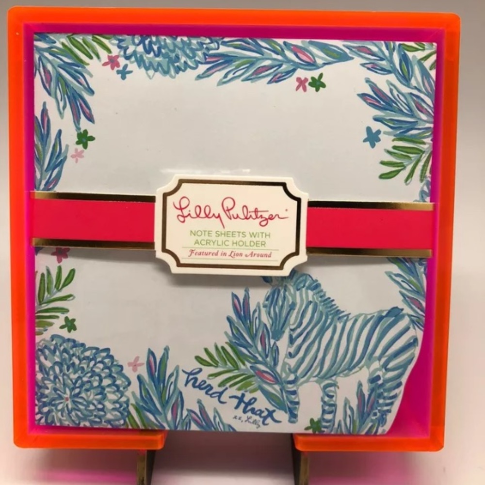 NWT Lilly Pulitzer Lion Around Notes w/Holder